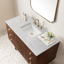 James Martin Amberly 48" Dual Mount Single Bathroom Vanity, Mid-Century Walnut