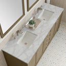 James Martin Chicago 72" Double Bathroom Vanity, Walnut Whisper