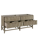 James Martin Emmeline 72" Double Bathroom Vanity, Pebble Oak