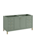 James Martin Chicago 60" Double Vanity Cabinet, Smokey Celadon