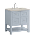 James Martin Breckenridge 30" Single Bathroom Vanity, Serenity Blue