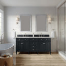 James Martin Brittany 72" Double Bathroom Vanity, Black Onyx