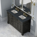 James Martin Brookfield 60" Double Bathroom Vanity, Black Onyx