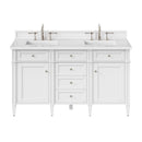 James Martin Brittany 60" Double Bathroom Vanity, Bright White