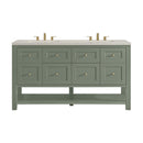 James Martin Breckenridge 60" Double Bathroom Vanity, Smokey Celadon