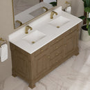 James Martin Brookfield 60" Double Bathroom Vanity, Pecan