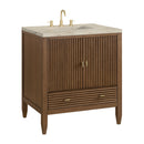 James Martin Myrrin 30" Single Bathroom Vanity, Mid-Century Walnut
