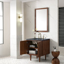 James Martin Amberly 30" Dual Mount Single Bathroom Vanity, Mid-Century Walnut