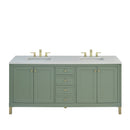 James Martin Chicago 72" Double Bathroom Vanity, Smokey Celadon