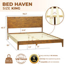 Haven Solid Wood Bed Frame