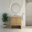James Martin Hudson 30" Single Bathroom Vanity, Light Natural Oak