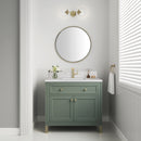 James Martin Chicago 36" Single Bathroom Vanity, Smokey Celadon