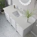 James Martin Brittany 60" Single Bathroom Vanity, Bright White