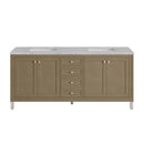 James Martin Chicago 72" Double Bathroom Vanity, Walnut Whisper