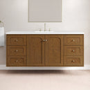 James Martin Laurent 60" Dual Mount Single Bathroom Vanity, Honey Oak