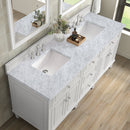 James Martin Lorelai 72" Double Bathroom Vanity, Bright White