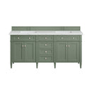 James Martin Brittany 72" Double Bathroom Vanity, Smokey Celadon