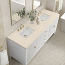 James Martin Myrrin 72" Double Bathroom Vanity, Bright White