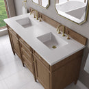 James Martin Brittany 60" Double Bathroom Vanity, Pecan