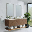 James Martin Marcello 72" Floating Double Bathroom Vanity, Chestnut
