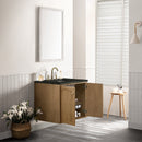 James Martin Laurent 30" Dual Mount Single Bathroom Vanity, Light Natural Oak