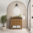 James Martin Malibu 36" Single Bathroom Vanity, Amber Birch