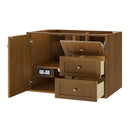 James Martin Laurent 36" Dual Mount Single Bathroom Vanity, Honey Oak