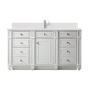 James Martin Bristol 60" Single Bathroom Vanity, Bright White