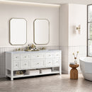 James Martin Breckenridge 72" Double Bathroom Vanity, Bright White