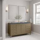 James Martin Chicago 60" Double Bathroom Vanity, Walnut Whisper