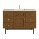 James Martin Laurent 48" Dual Mount Single Bathroom Vanity, Honey Oak