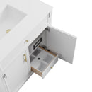 James Martin Bellshire 96" Single Bathroom Vanity, Bright White